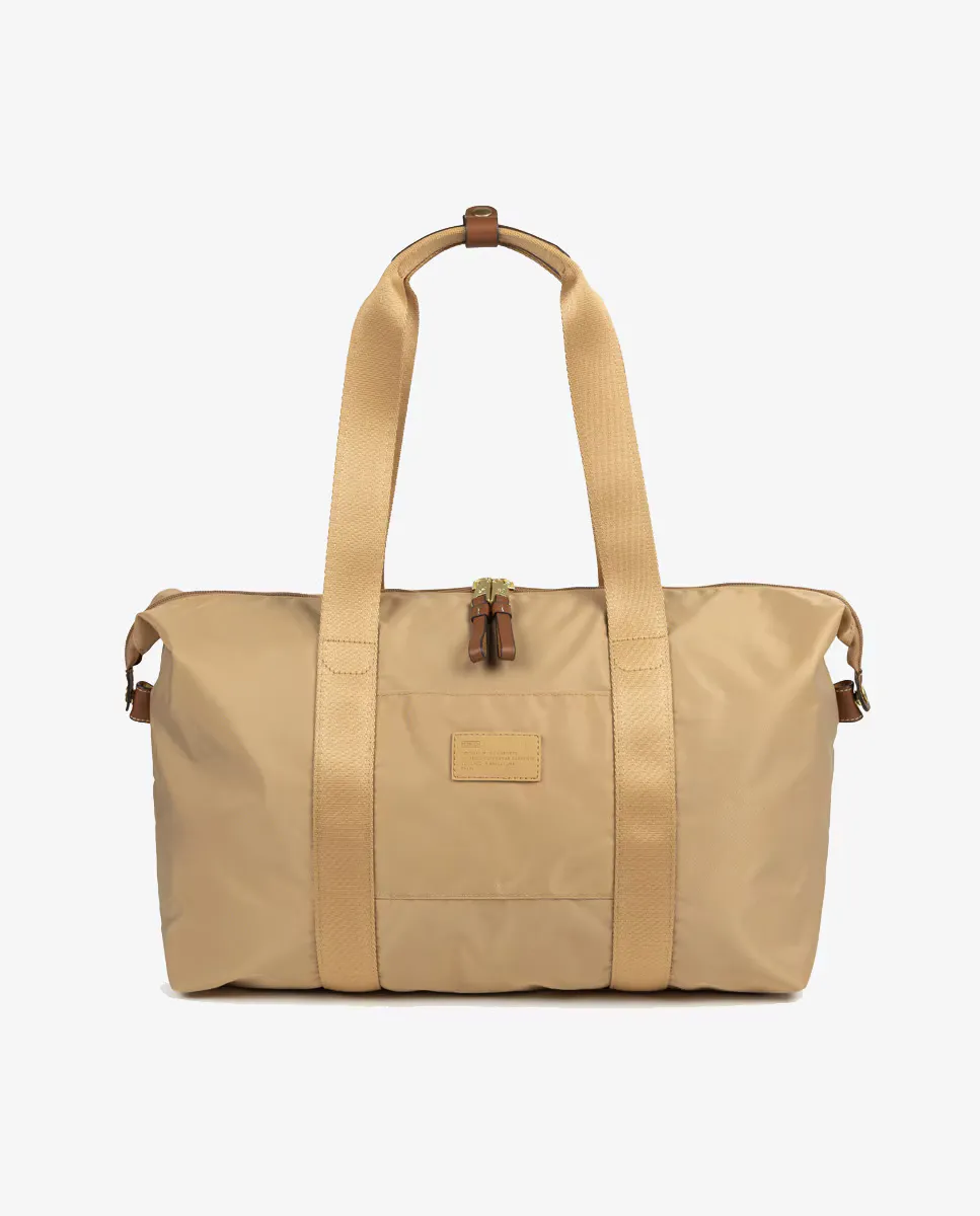 

Дорожная сумка + сумка через плечо из переработанного нейлона из переработанных пластиковых бутылок и кожаных деталей Munich, цвет Nude