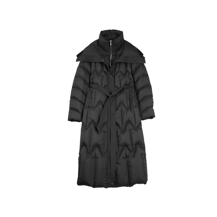 

ELLE Пуховик женский Black с капюшоном, утепленный, неотстегивающийся