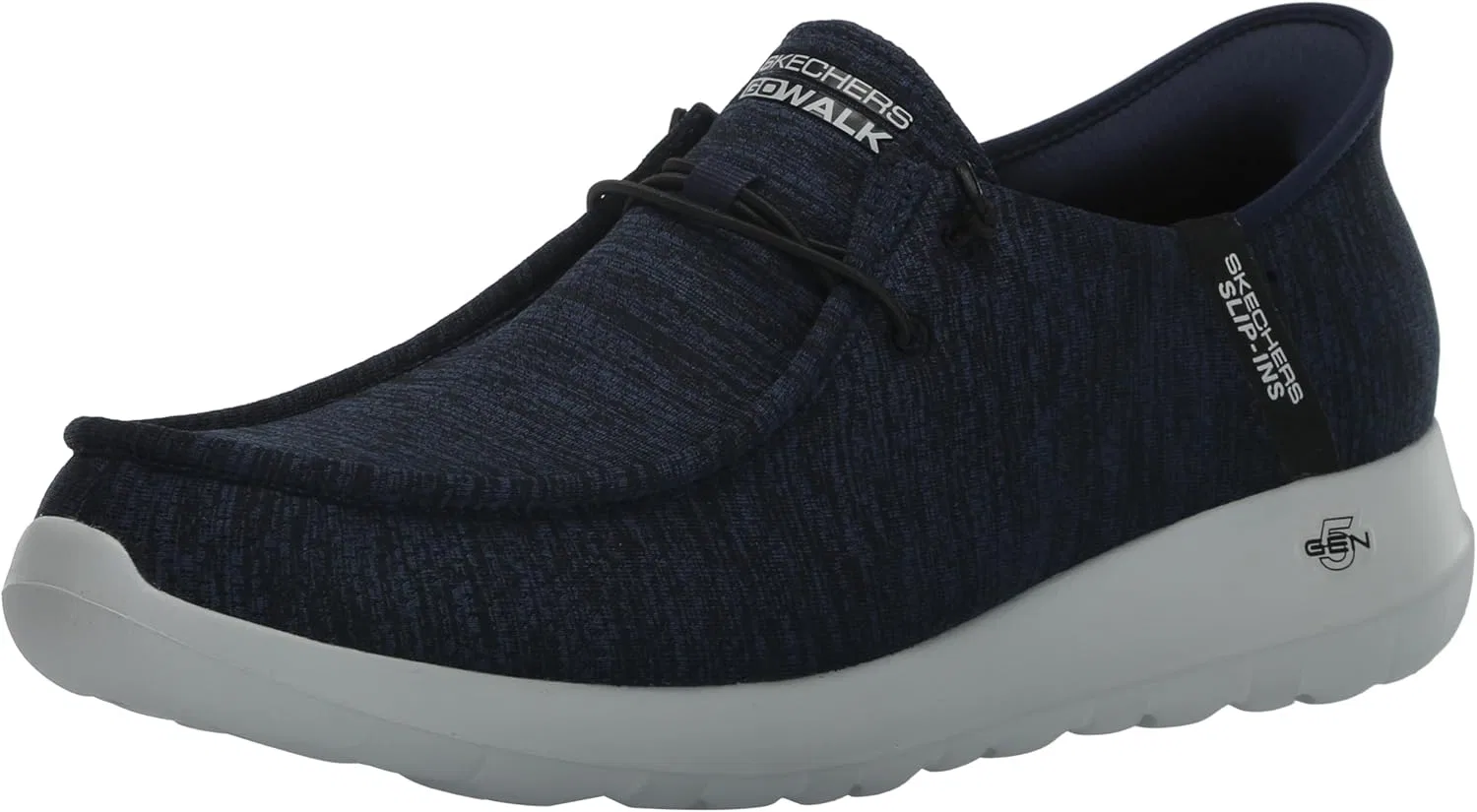 Женские слипоны Skechers Gowalk Max Slip-Ins - спортивные повседневные прогулочные кроссовки | Кроссовки с воздушной подушкой и эффектом памяти, Navy