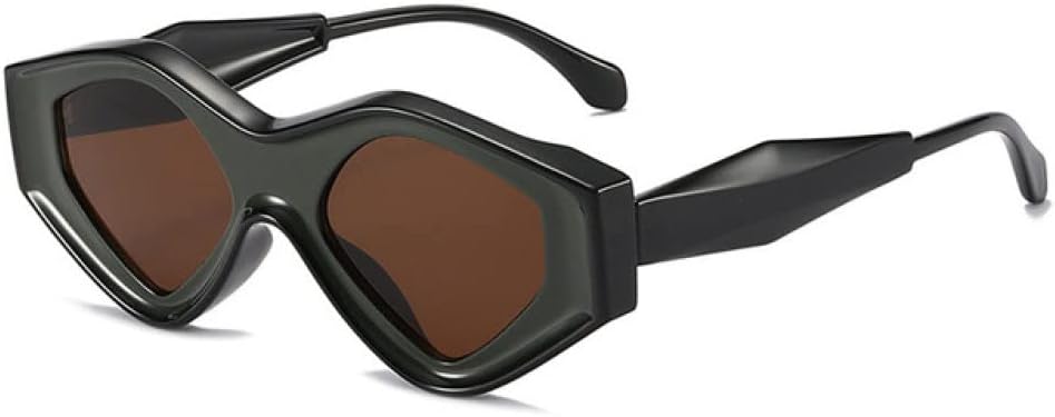 

Винтажные солнцезащитные очки Polygon для женщин, разноцветные двухцветные солнцезащитные очки для мужчин, нестандартной формы, защита от ультрафиолета UV400 LANGSER, C2blakc-brown