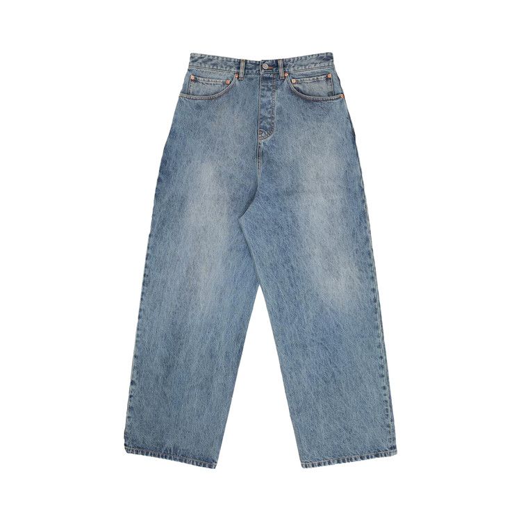 

Джинсы Vetements Back To Front Jeans, Distressed Blue
