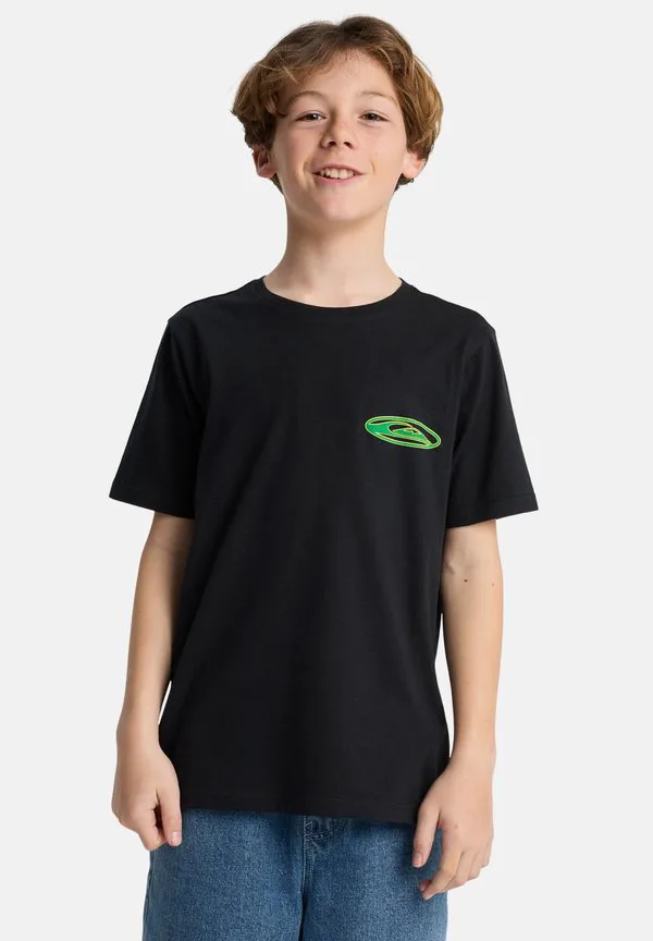 Футболка унисекс с принтом в виде глобуса quik Quiksilver, Anthracite - Solid — фото 3