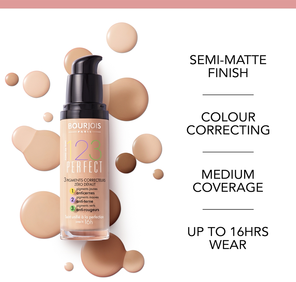 Маска для лица Bourjois — 123 идеальных жидких тональных кремов для безупречного образа , atspalvis 52 vanille spf, 30 мл — фото 3
