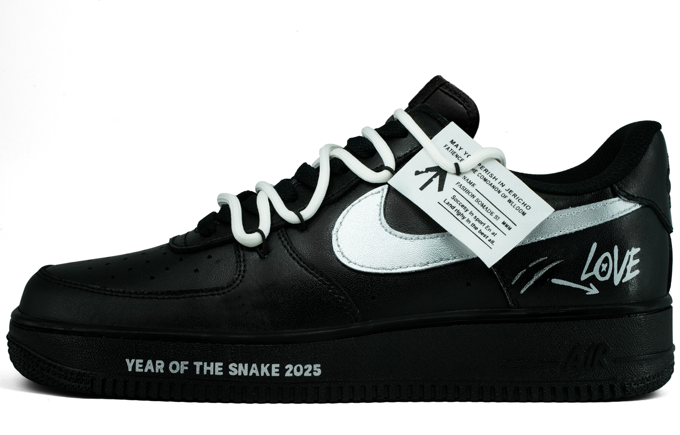 

Кроссовки Air Force 1 Low Top для скейтбординга, мужские, черные, серебристые Nike, Black Silver
