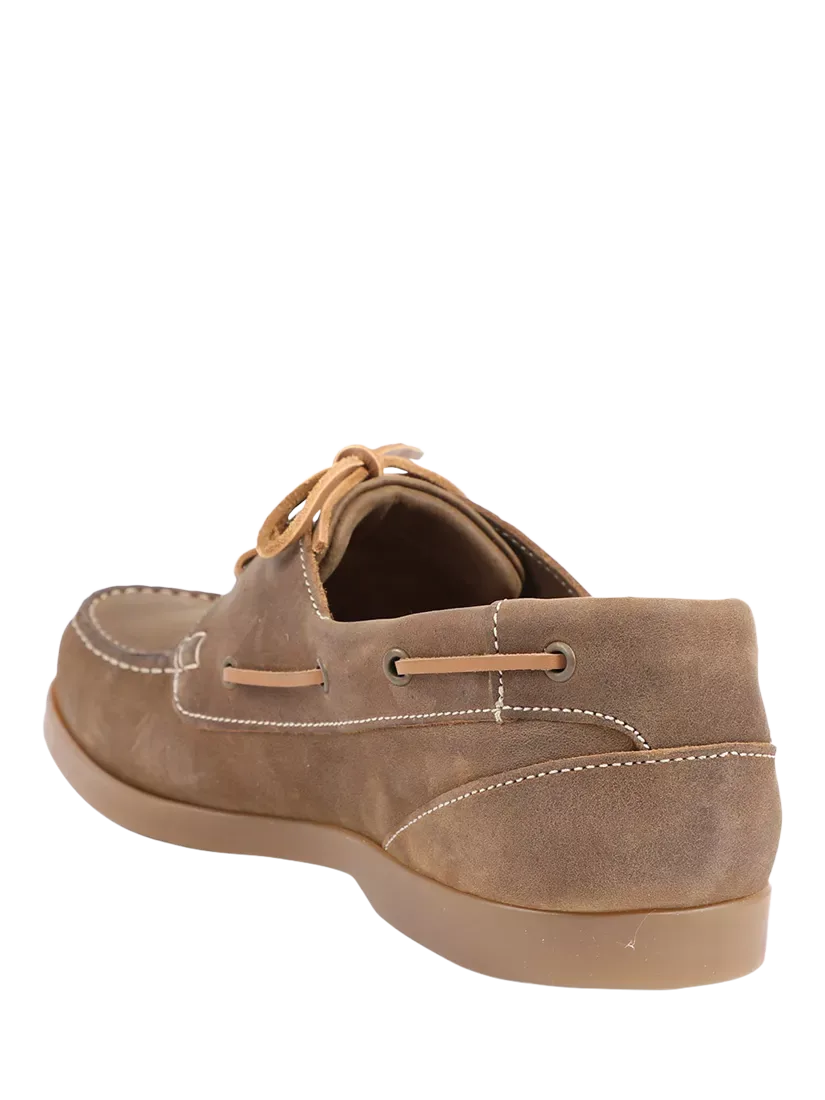 Кожаные лодочные туфли Parsons с широкой колодкой Jones Bootmaker, Tobacco — фото 4