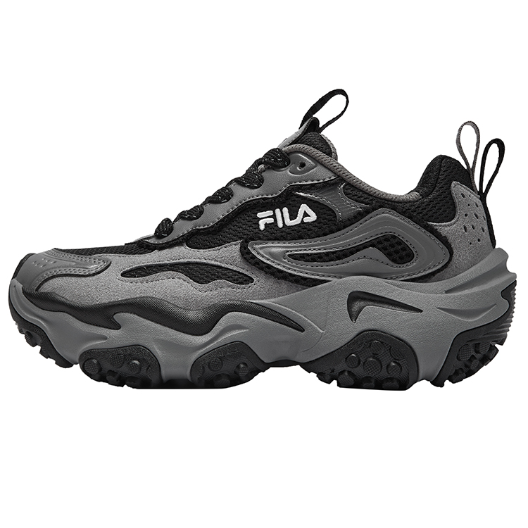 

Детские кроссовки Hippo Shoes с низким верхом, устойчивые к истиранию FILA KIDS, серый/черный