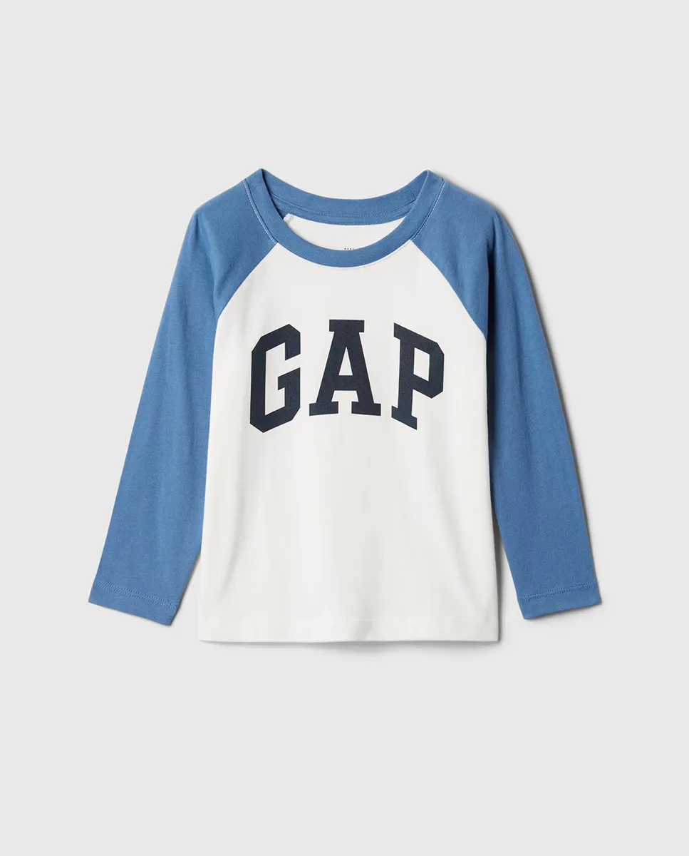 

Футболка для мальчика с круглым вырезом и длинными рукавами Gap, синий