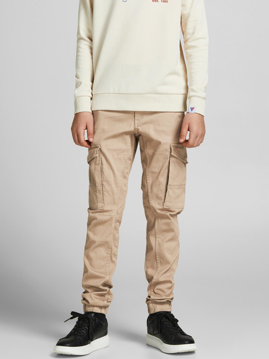 Тканевые брюки Jack & Jones Junior Tapered Pants JJIPaul JJFlake, светло-коричневый — фото 2