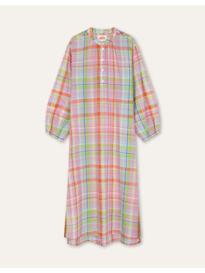 

Oilily Длинное розовое платье с рисунком драконьего фрукта