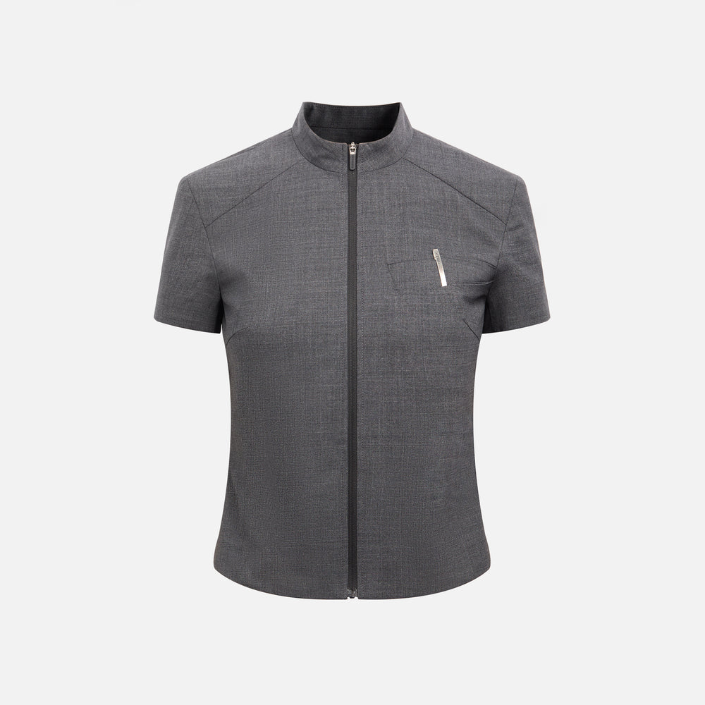 

Рубашка Hyein Seo Zip Shirt With Pin, цвет Dark Grey