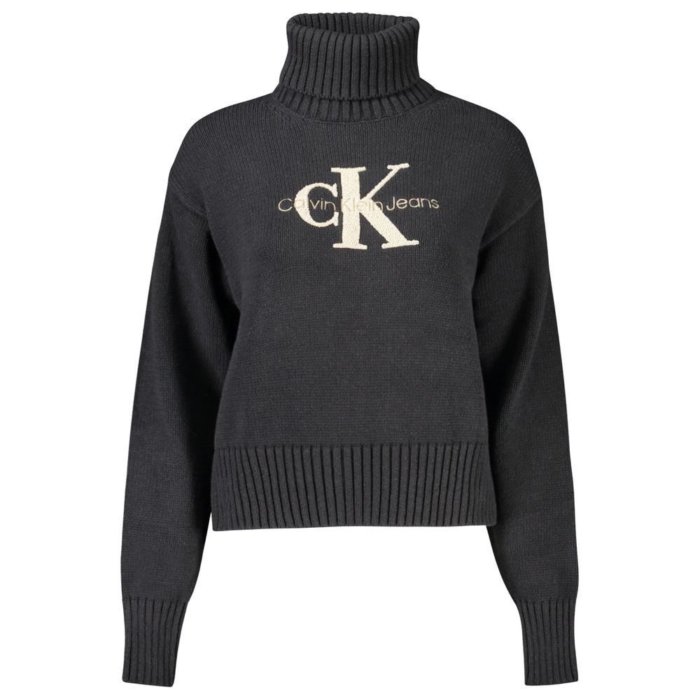 

Черный хлопковый женский свитер Calvin Klein