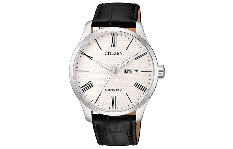 

CITIZEN Часы Automatic Mechanical Movement Cowhide Strap Japanese / Korean Watch 40mm Men's Watch White Dial NH8350-08A, White Dial
