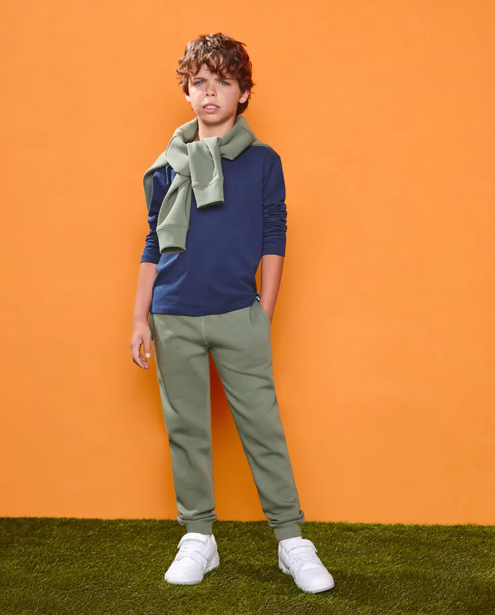 

Однотонная футболка для мальчика с длинными рукавами Kids El Corte Inglés, темно-синий