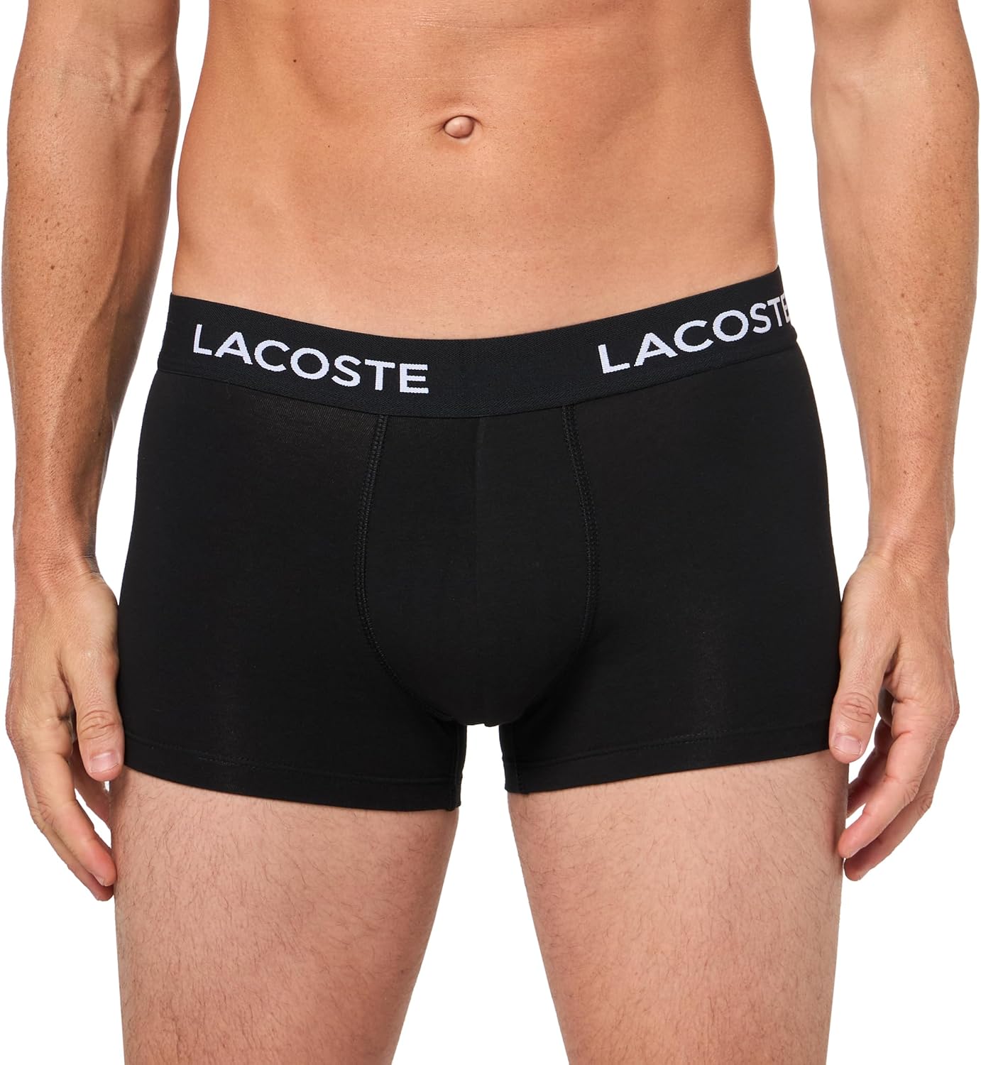 Трусы-боксеры Lacoste Essentials, мужские, черный/белый/серый — фото 2