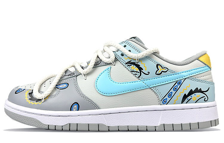 

Кроссовки Nike Dunk Skateboarding Shoes Men Low-top Gray/Blue, белый