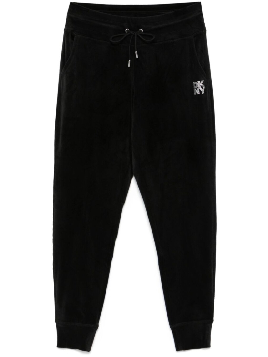 

Брюки с логотипом из стразов DKNY, черный