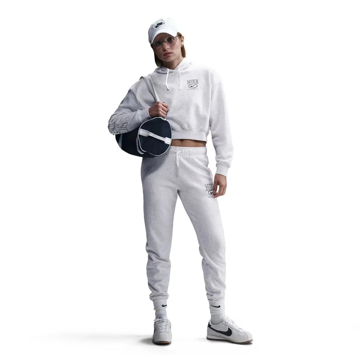 

Женская флисовая толстовка Nike Sportswear Club, светло-серый