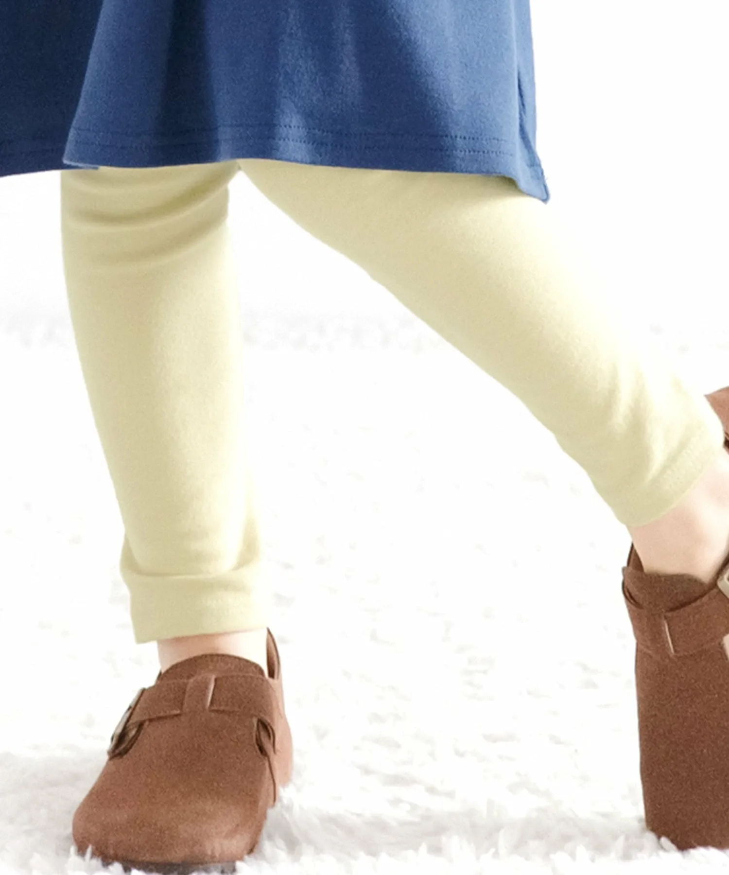Укороченные леггинсы Bee Stretch, однотонные, детская одежда, для девочек и мальчиков Bee, Yellow Beige