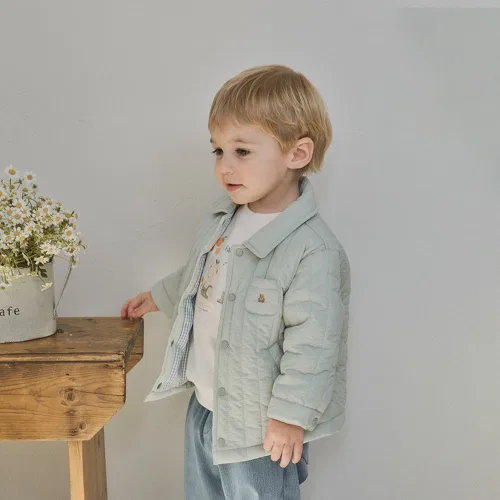 Пуховик стеганый детский Organic Mom на мальчика