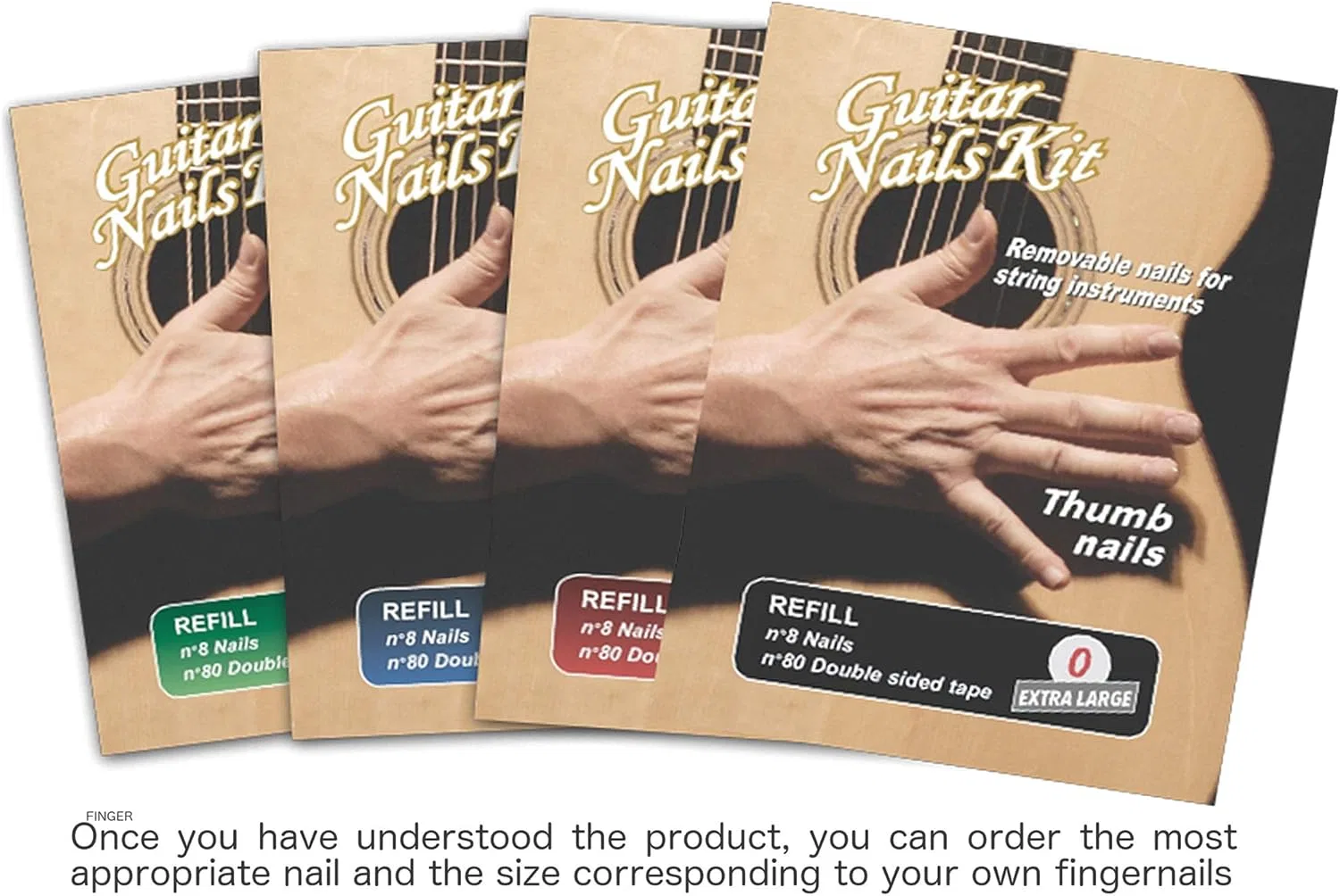 Сменные накладные ногти для гитары Guitar Nails Refill Hard (1) Large Gnk — фото 4