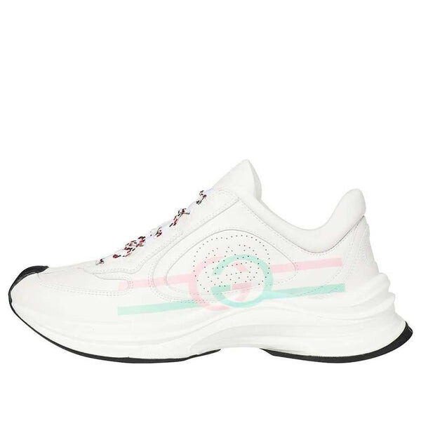 Кроссовки run sneaker 'white pink turquoise' Gucci, белый