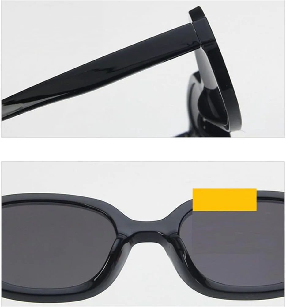 

Овальные вогнутые винтажные солнцезащитные очки для женщин, ретро-солнцезащитные очки для женщин, хип-хоп, винтажные круглые солнцезащитные очки MTZJH, Clear Gray