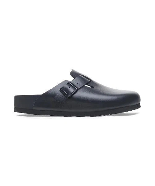 Мужские кожаные сандалии Birkenstock Boston чёрные — фото 4