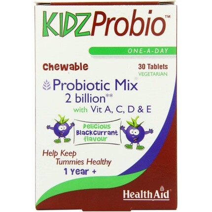

Пробиотическая смесь KidzProbio, жевательные таблетки Healthaid
