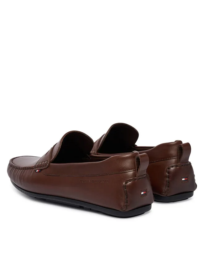 Tommy Hilfiger Мокасины Core Hilfiger Leather Driver FM0FM05790 коричневые — фото 3