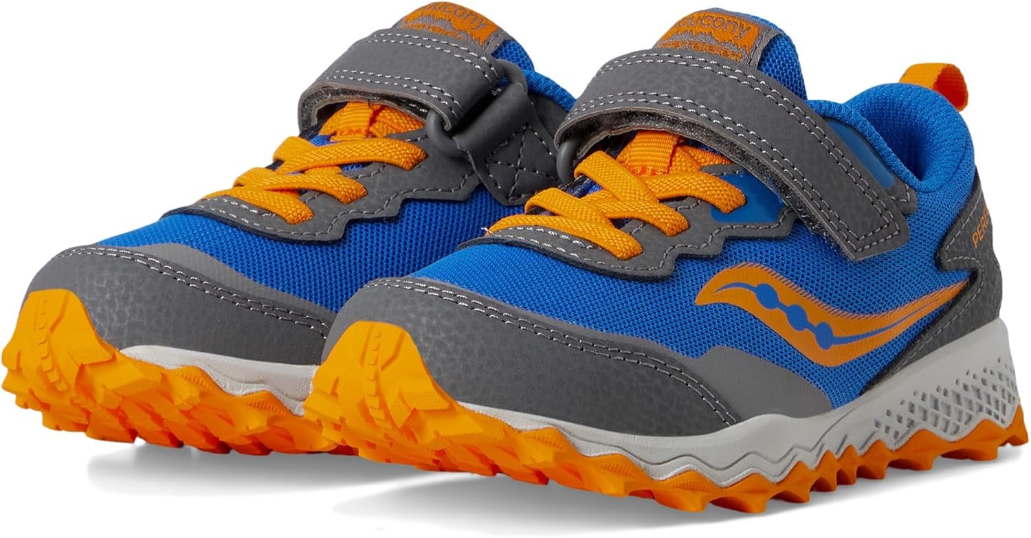 

Детские кроссовки Saucony Peregrine Kidz с альтернативной застежкой (унисекс), синий/оранжевый