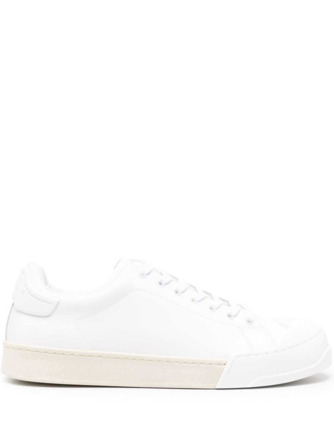 

Marni logo-debossed tonal leather sneakers, белый