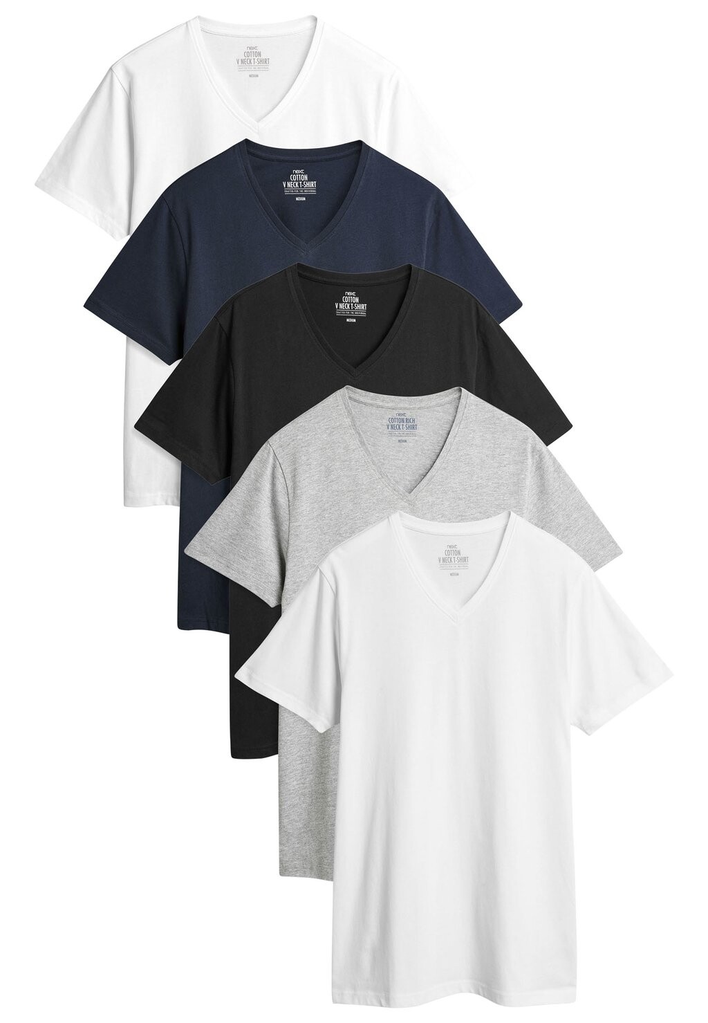 

базовая футболка V-Neck Five Pack Next, черный