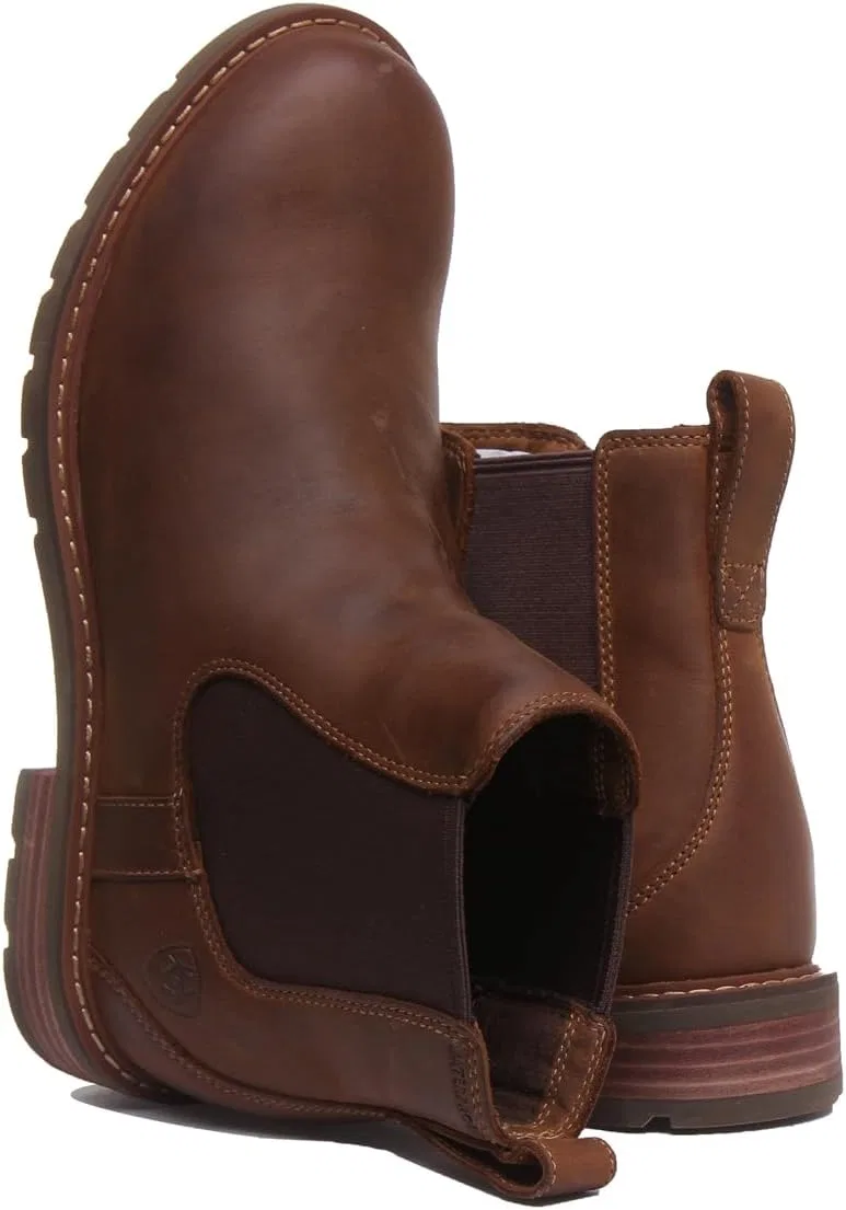 Мужские водонепроницаемые ботинки челси ARIAT Wexford, Weathered Brown — фото 4
