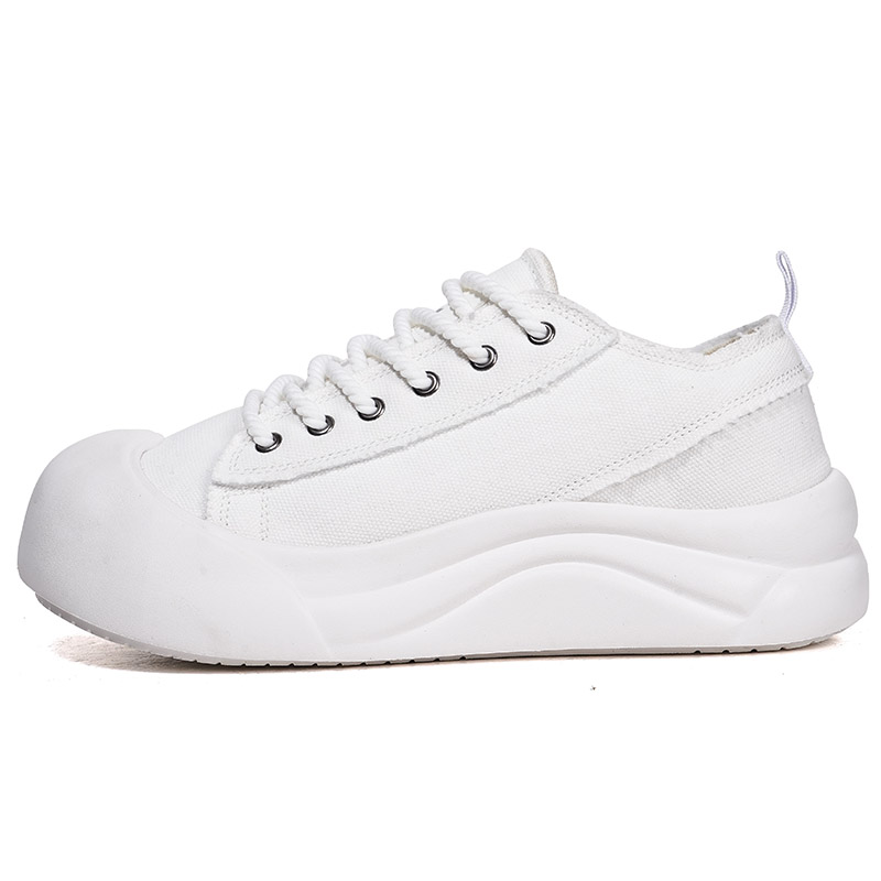 

HOBIBEAR Кеды унисекс низкие джинсовые синий/белый/черный - белый, цвет White