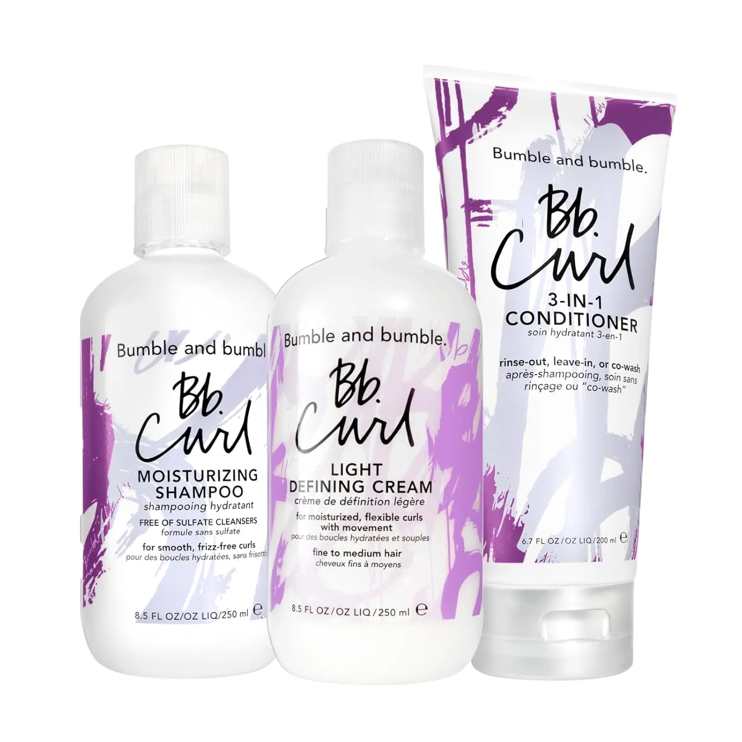Bumble and bumble набор Curl Moisturizing Shampoo, Curl 3-in-1 Conditioner + Defining Cream Light Bumble And Bumble.