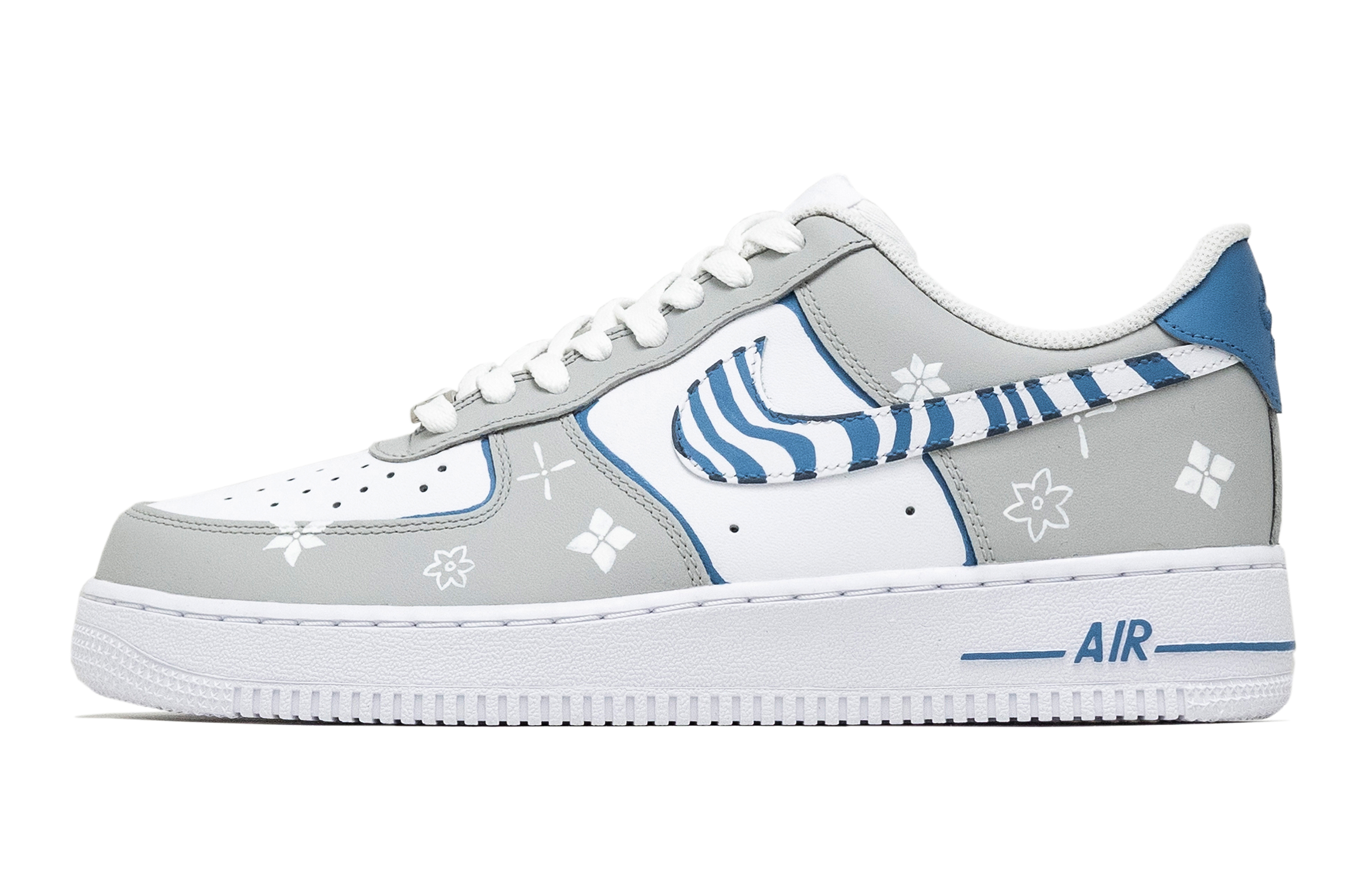 

Кроссовки для скейтбординга Air Force 1 Mist Sea Symphony с противоскользящим покрытием, износостойкие, серые, мужские Nike, Gray
