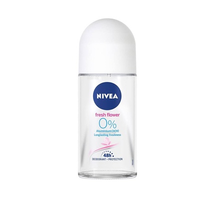 Женский дезодорант-стик NIVEA Roll On 50ml Fresh Flower 0% Aluminium INFINIFRESH Formula Long-lasting Fresh Effect Scientifically Proven 48-hour Protection Floral Scent — фото 2