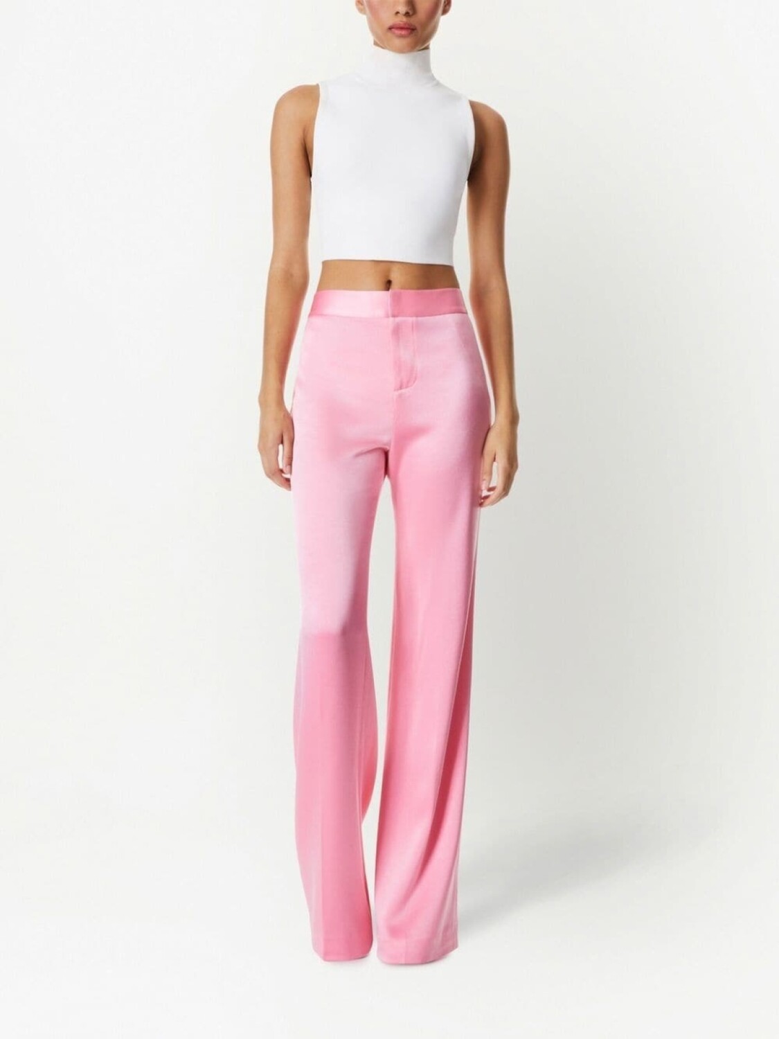

Alice + olivia атласные брюки палаццо Deanna, розовый