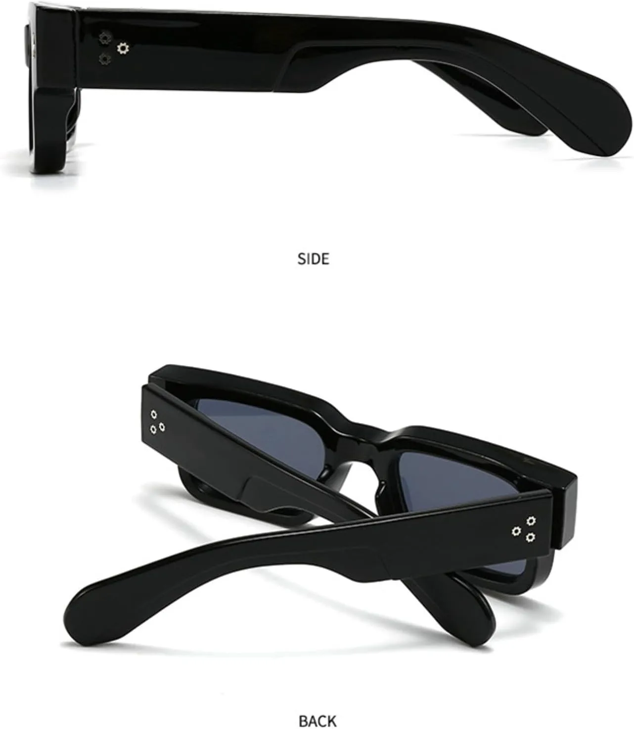 

Винтажные маленькие солнцезащитные очки для женщин и мужчин, модные ретро-очки с толстой оправой, роскошные, с защитой от УФ-излучения UV400 TVTBBVV, Black