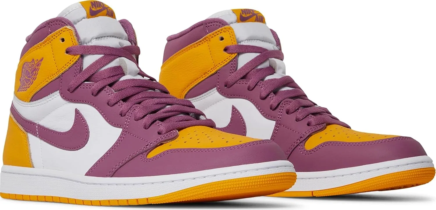 Кроссовки Nike Jordan 1 унисекс, University Gold Light Bordeaux — фото 3
