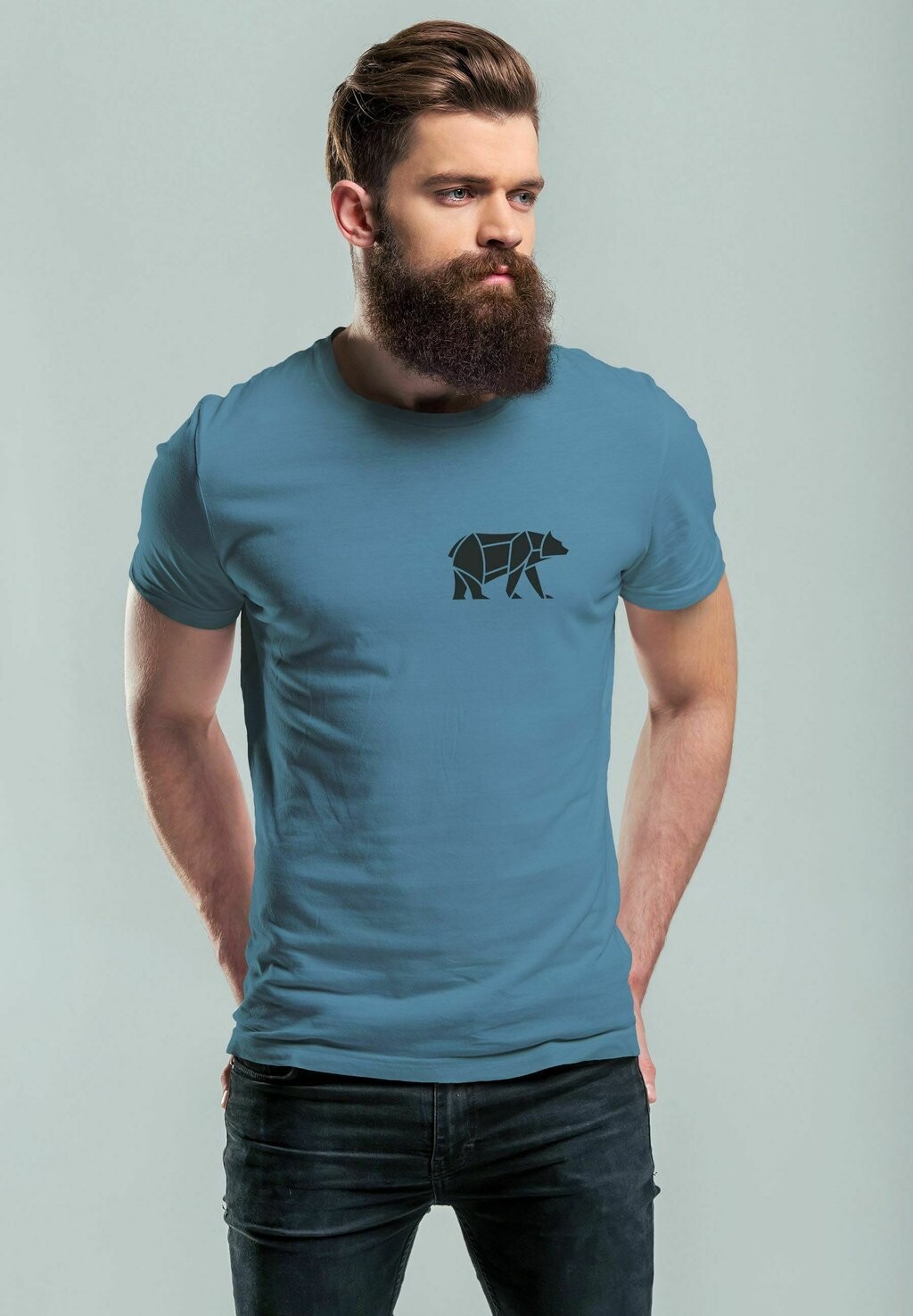 

Футболка с принтом POLYGON DESIGN BÄR NATUR OUTDOOR FASHION ST Neverless, синий