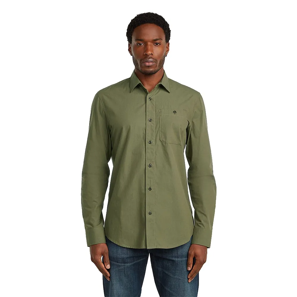 

Рубашка с длинным рукавом G-Star Bristum 2.0 Slim Fit, зеленый