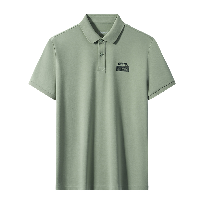 

Унисекс поло с воротником, тонкая прямая посадка Jeep, mint зеленый