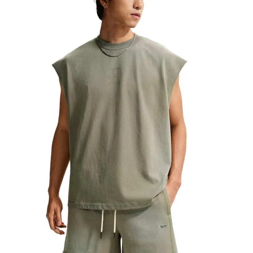 Быстросохнущий топ Nike Dri Fit темно-серый — фото 4
