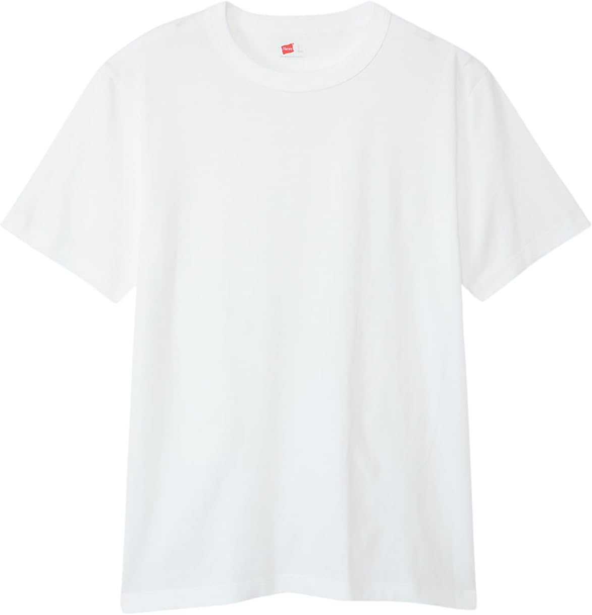 

Мужская футболка Hanes с круглым вырезом, короткий рукав, 100% хлопок, круглый крой, без бирки, HM1-X202, белый