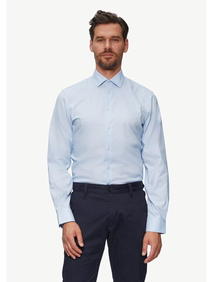 

Рубашка sOliver BLACK LABEL langarm, синий