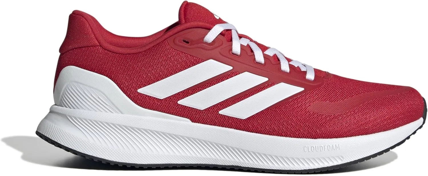 Мужские беговые кроссовки Adidas Runfalcon 5, Better Scarlet Cloud White Core Black — фото 2