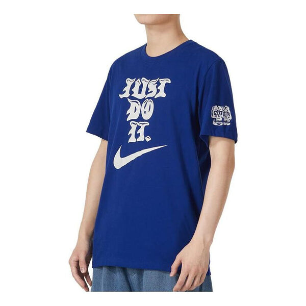 

Футболка Nike Dri-Fit Graphic Fitness T-Shirt 'Blue', синий