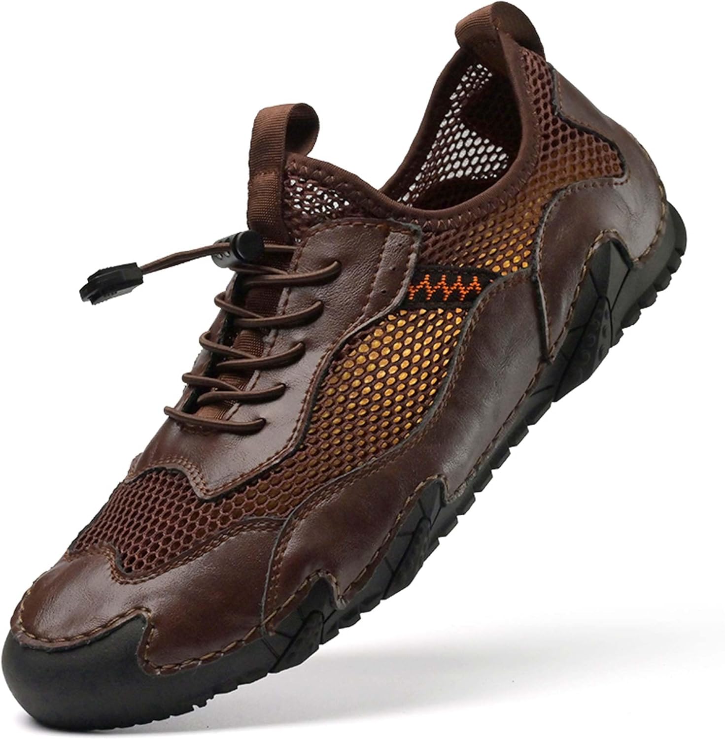 

Мужские дышащие кроссовки из сетки для повседневной ходьбы, наружные противоскользящие обувь для походов и альпинизма, быстро сохнущая обувь для плавания, рыбалки, пляжа, обувь для занятий спортом на открытом воздухе Duagl, коричневый