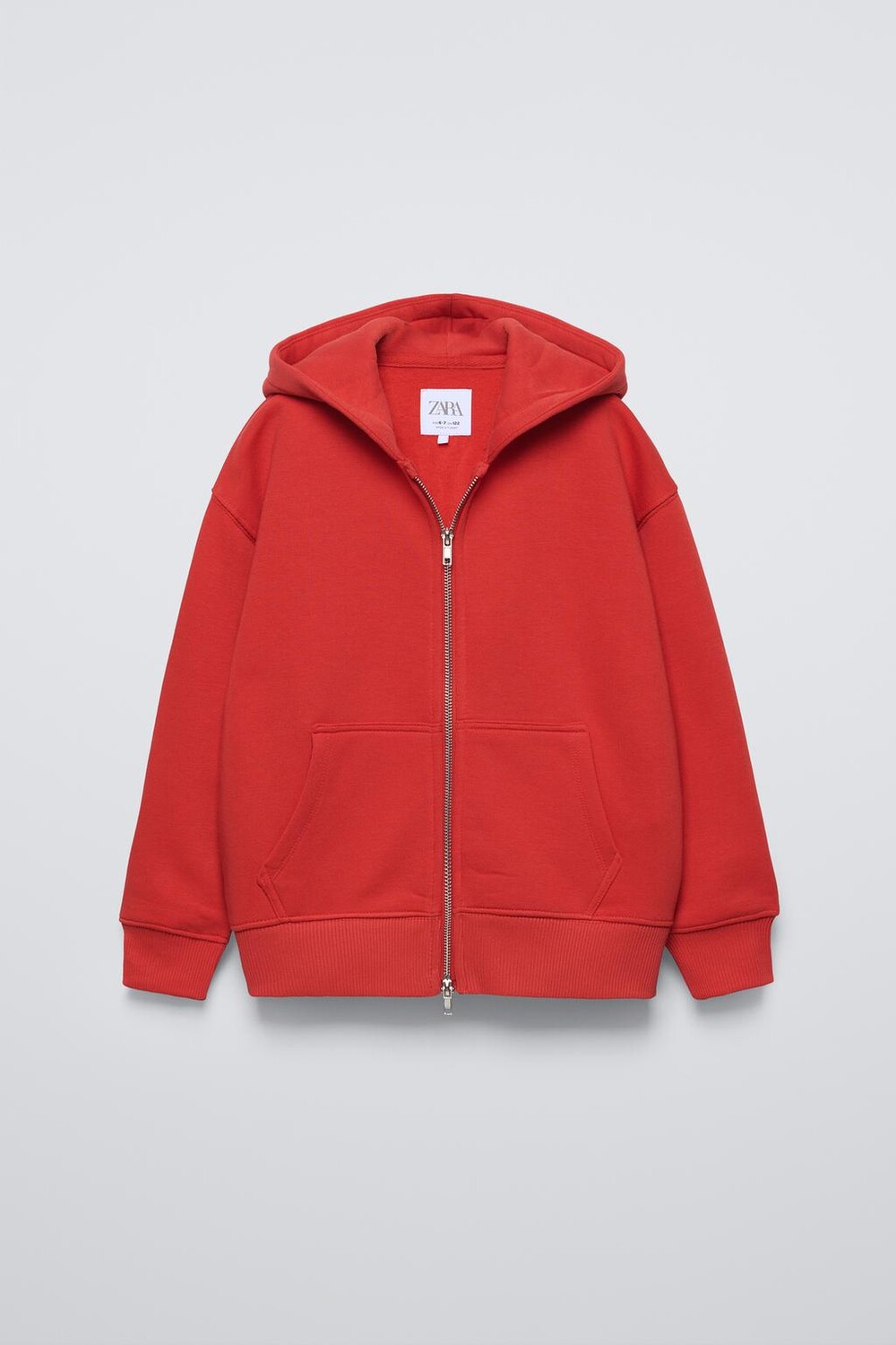 

Общая толстовка с капюшоном на молнии ZARA, красный